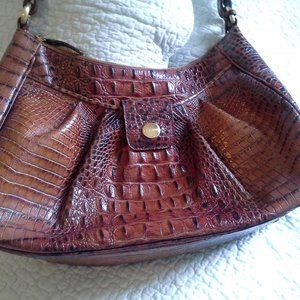EUC Brahmin RARE Mallory Shoulder Bag, Pecan